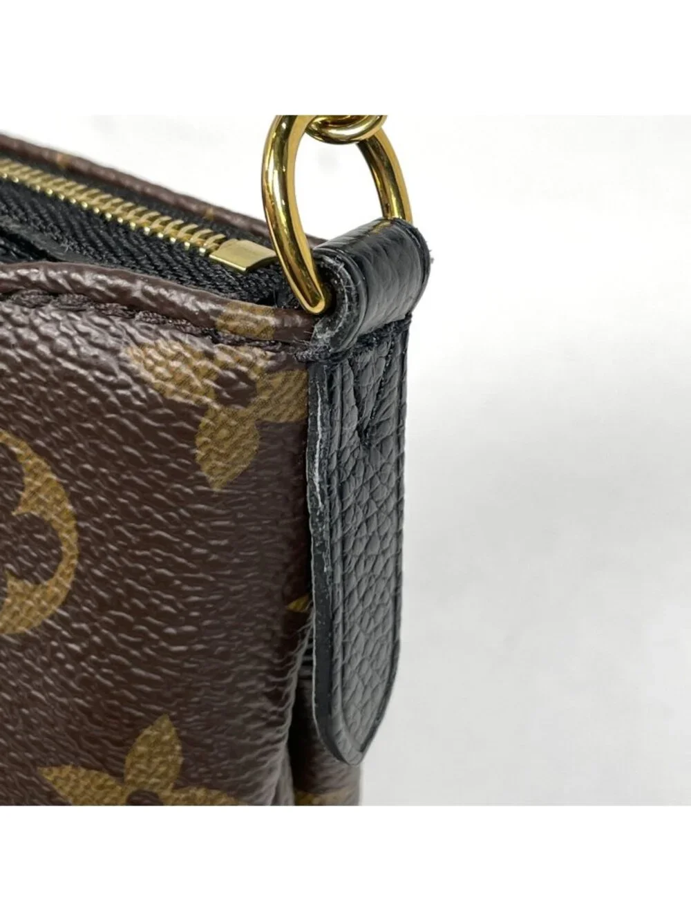 Louis Vuitton Pallas Clutch 2-Way Handbag Monogram Brown Noir